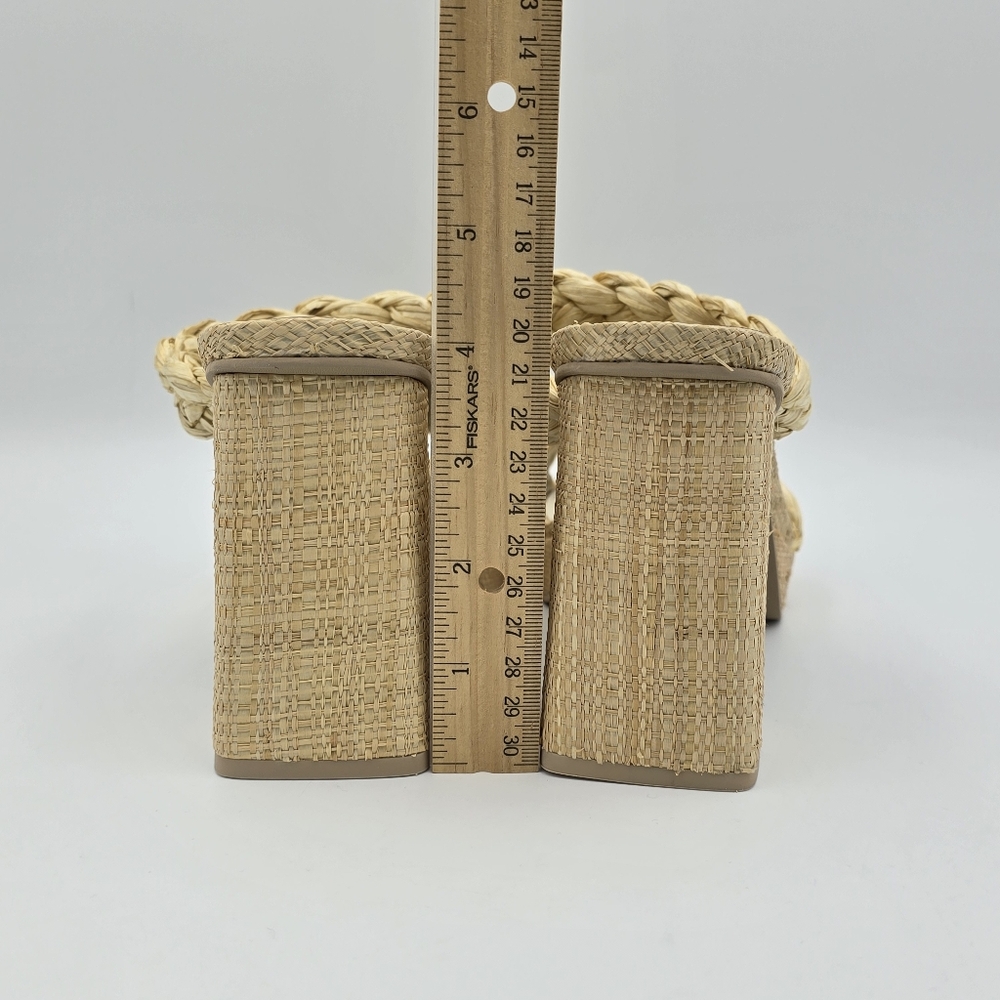 Dolce Vita Braided Natural Raffia Platform Sandal - Picture 7 of 14